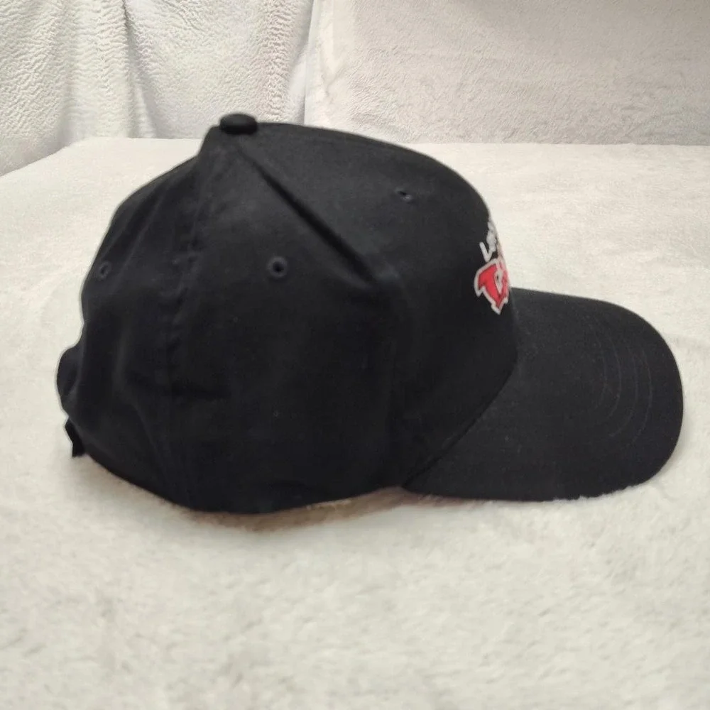 Lansing Lugnuts Cap America Hat Cap Strap Back One Size Mens Black Cotton Twill